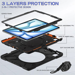 For iPad Air 13 (2025) / (2024) / Pro 12.9 (2022) / (2021) / (2020) / (2018) Case Tablet Cover with Shoulder Strap