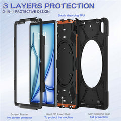 For iPad Air 13 (2025) / (2024) / Pro 12.9 (2022) / (2021) / (2020) / (2018) Case Tablet Cover with Shoulder Strap