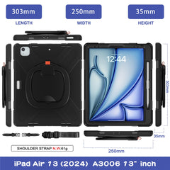 For iPad Air 13 (2025) / (2024) / Pro 12.9 (2022) / (2021) / (2020) / (2018) Case Tablet Cover with Shoulder Strap