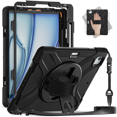 For iPad Air 13 (2025) / (2024) / Pro 12.9 (2022) / (2021) / (2020) / (2018) Case PC+Silicone Tablet Cover Adsorption Pen Slot