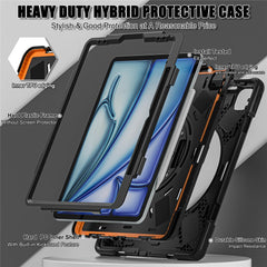For iPad Air 13 (2025) / (2024) / Pro 12.9 (2022) / (2021) / (2020) / (2018) Case PC+Silicone Tablet Cover Adsorption Pen Slot