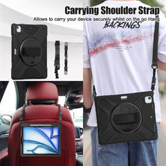For iPad Air 13 (2025) / (2024) / Pro 12.9 (2022) / (2021) / (2020) / (2018) Case PC+Silicone Tablet Cover Adsorption Pen Slot