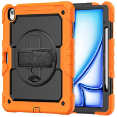 For iPad Air 13 (2025) / (2024) Case PC+Silicone Dust-Proof Tablet Cover with PET Screen Protector / Shoulder Strap