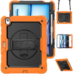 For iPad Air 13 (2025) / (2024) Case PC+Silicone Dust-Proof Tablet Cover with PET Screen Protector / Shoulder Strap