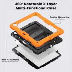 For iPad Air 13 (2025) / (2024) Case PC+Silicone Dust-Proof Tablet Cover with PET Screen Protector / Shoulder Strap