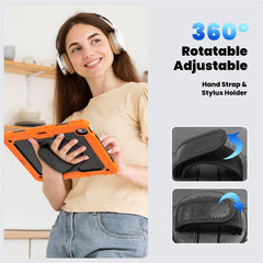 For iPad Air 13 (2025) / (2024) Case PC+Silicone Dust-Proof Tablet Cover with PET Screen Protector / Shoulder Strap