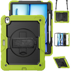 For iPad Air 13 (2025) / (2024) Case PC+Silicone Dust-Proof Tablet Cover with PET Screen Protector / Shoulder Strap