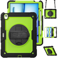 For iPad Air 13 (2025) / (2024) Case PC+Silicone Dust-Proof Tablet Cover with PET Screen Protector / Shoulder Strap