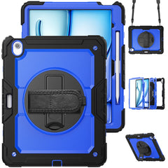 For iPad Air 13 (2025) / (2024) Case PC+Silicone Dust-Proof Tablet Cover with PET Screen Protector / Shoulder Strap