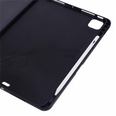 X-LEVEL For iPad Pro 11 (2024) Case PU Leather Auto Wake / Sleep Cover with Pencil Holder Litchi Texture
