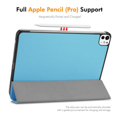 ENKAY HAT PRINCE For iPad Pro 11 (2024) Trifold Stand Cover PU Leather+PC Tablet Case