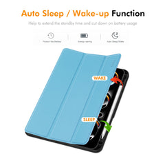 ENKAY HAT PRINCE For iPad Pro 11 (2024) Tri-Fold Stand Tablet Case PU Leather+TPU Smart Cover with Pencil Holder