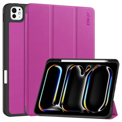 ENKAY HAT PRINCE For iPad Pro 11 (2024) Tri-Fold Stand Tablet Case PU Leather+TPU Smart Cover with Pencil Holder