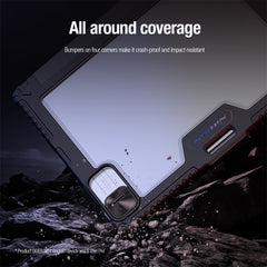 NILLKIN Bumper Leather Case Pro for iPad Air 13 (2025) / (2024) / Pro 12.9 (2020) (2021) (2022) Tablet Cover Anti-Fall Auto Wake / Sleep Case