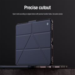 NILLKIN Bumper Leather Case Pro for iPad Air 13 (2025) / (2024) / Pro 12.9 (2020) (2021) (2022) Tablet Cover Anti-Fall Auto Wake / Sleep Case