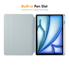 ENKAY HAT PRINCE For iPad Air 11 (2025) / (2024) Case Auto Wake / Sleep Acrylic Clear Back Leather Tablet Cover