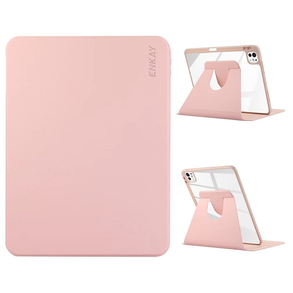 ENKAY HAT PRINCE For iPad Pro 11 (2024) Stand Case Acrylic+PU Auto Wake / Sleep Tablet Cover