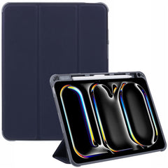 MUTURAL For iPad Pro 11 (2024) Case Smart Leather Tablet Cover with Pencil Holder Tri-Fold Stand