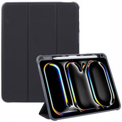 MUTURAL For iPad Pro 11 (2024) Case Smart Leather Tablet Cover with Pencil Holder Tri-Fold Stand