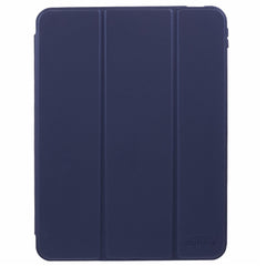 MUTURAL For iPad Pro 11 (2024) Case Tri-Fold Stand Transparent Back Leather Cover with Pen Slot