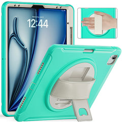 For iPad Air 13 (2025) / (2024) / Pro 12.9 (2022) / (2021) / (2020) / (2018) Case Kickstand PC+TPU+Silicone Cover with Pen Slot