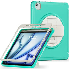 For iPad Air 13 (2025) / (2024) / Pro 12.9 (2022) / (2021) / (2020) / (2018) Case Kickstand PC+TPU+Silicone Cover with Pen Slot