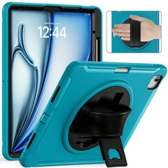 For iPad Air 13 (2025) / (2024) / Pro 12.9 (2022) / (2021) / (2020) / (2018) Case Kickstand PC+TPU+Silicone Cover with Pen Slot