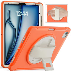 For iPad Air 13 (2025) / (2024) / Pro 12.9 (2022) / (2021) / (2020) / (2018) Case Kickstand PC+TPU+Silicone Cover with Pen Slot