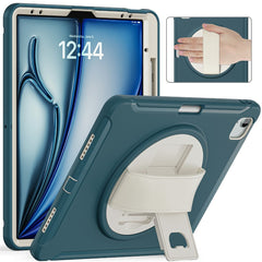 For iPad Air 13 (2025) / (2024) / Pro 12.9 (2022) / (2021) / (2020) / (2018) Case Kickstand PC+TPU+Silicone Cover with Pen Slot