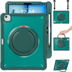 For iPad Air 13 (2025) / (2024) / Pro 12.9 (2022) / (2021) / (2020) / (2018) Case Rotary Kickstand Cover with Shoulder Strap