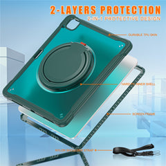 For iPad Air 13 (2025) / (2024) / Pro 12.9 (2022) / (2021) / (2020) / (2018) Case Rotary Kickstand Cover with Shoulder Strap