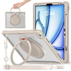 For iPad Air 13 (2025) / (2024) / Pro 12.9 (2022) / (2021) / (2020) / (2018) Case Rotary Kickstand Cover with Shoulder Strap