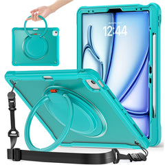 For iPad Air 13 (2025) / (2024) / Pro 12.9 (2022) / (2021) / (2020) / (2018) Case Rotary Kickstand Cover with Shoulder Strap