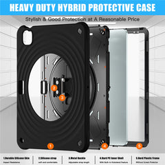 For iPad Air 13 (2025) / (2024) / Pro 12.9 (2022) / (2021) / (2020) / (2018) Case Kickstand TPU+PC+Silicone Tablet Cover