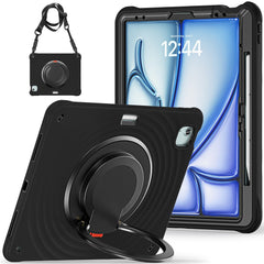For iPad Air 13 (2025) / (2024) / Pro 12.9 (2022) / (2021) / (2020) / (2018) Case with Shoulder Strap Kickstand Tablet Cover
