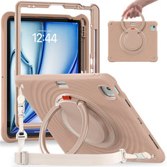 For iPad Air 13 (2025) / (2024) / Pro 12.9 (2022) / (2021) / (2020) / (2018) Case with Shoulder Strap Kickstand Tablet Cover