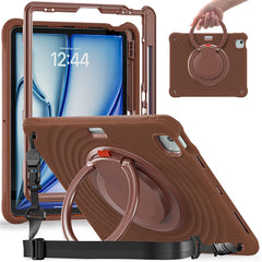 For iPad Air 13 (2025) / (2024) / Pro 12.9 (2022) / (2021) / (2020) / (2018) Case with Shoulder Strap Kickstand Tablet Cover