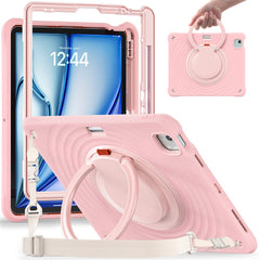 For iPad Air 13 (2025) / (2024) / Pro 12.9 (2022) / (2021) / (2020) / (2018) Case with Shoulder Strap Kickstand Tablet Cover