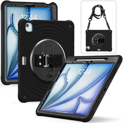 For iPad Air 13 (2025) / (2024) / Pro 12.9 (2022) / (2021) / (2020) / (2018) Case Kickstand Tablet Cover with Shoulder Strap