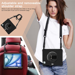 For iPad Air 13 (2025) / (2024) / Pro 12.9 (2022) / (2021) / (2020) / (2018) Case Kickstand Tablet Cover with Shoulder Strap