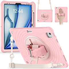 For iPad Air 13 (2025) / (2024) / Pro 12.9 (2022) / (2021) / (2020) / (2018) Case Kickstand Tablet Cover with Shoulder Strap