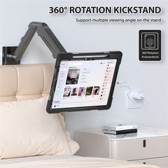 For iPad Air 13 (2025) / (2024) / Pro 12.9 (2022) / (2021) / (2020) / (2018) Case Kickstand PC+Silicone Tablet Cover