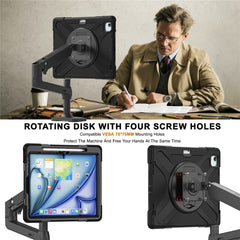 For iPad Air 13 (2025) / (2024) / Pro 12.9 (2022) / (2021) / (2020) / (2018) Case Kickstand PC+Silicone Tablet Cover