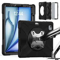 For iPad Air 13 (2025) / (2024) / Pro 12.9 (2022) / (2021) / (2020) / (2018) Case Kickstand PC+Silicone Tablet Cover