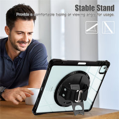 For iPad Air 13 (2025) / (2024) / Pro 12.9 (2022) / (2021) / (2020) / (2018) Case Kickstand PC+TPU+Acrylic Clear Tablet Cover