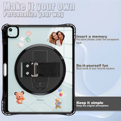 For iPad Air 13 (2025) / (2024) / Pro 12.9 (2022) / (2021) / (2020) / (2018) Case Kickstand PC+TPU+Acrylic Clear Tablet Cover