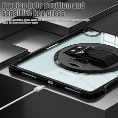 For iPad Air 13 (2025) / (2024) / Pro 12.9 (2022) / (2021) / (2020) / (2018) Case Kickstand PC+TPU+Acrylic Clear Tablet Cover