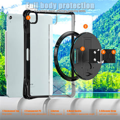 For iPad Air 13 (2025) / (2024) / Pro 12.9 (2022) / (2021) / (2020) / (2018) Case Kickstand PC+TPU+Acrylic Clear Tablet Cover