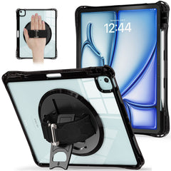 For iPad Air 13 (2025) / (2024) / Pro 12.9 (2022) / (2021) / (2020) / (2018) Case Kickstand PC+TPU+Acrylic Clear Tablet Cover