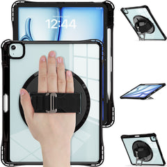 For iPad Air 13 (2025) / (2024) / Pro 12.9 (2022) / (2021) / (2020) / (2018) Case Kickstand PC+TPU+Acrylic Clear Tablet Cover